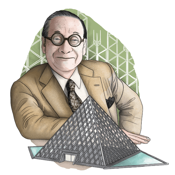 illustration of I.M. Pei